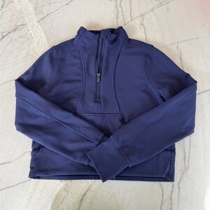 Zella Girl Deep Blue Half-Zip Sweatshirt